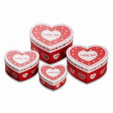 韩式精美礼品盒 爱心礼盒 包装盒 桃心糖果盒 心形三件套