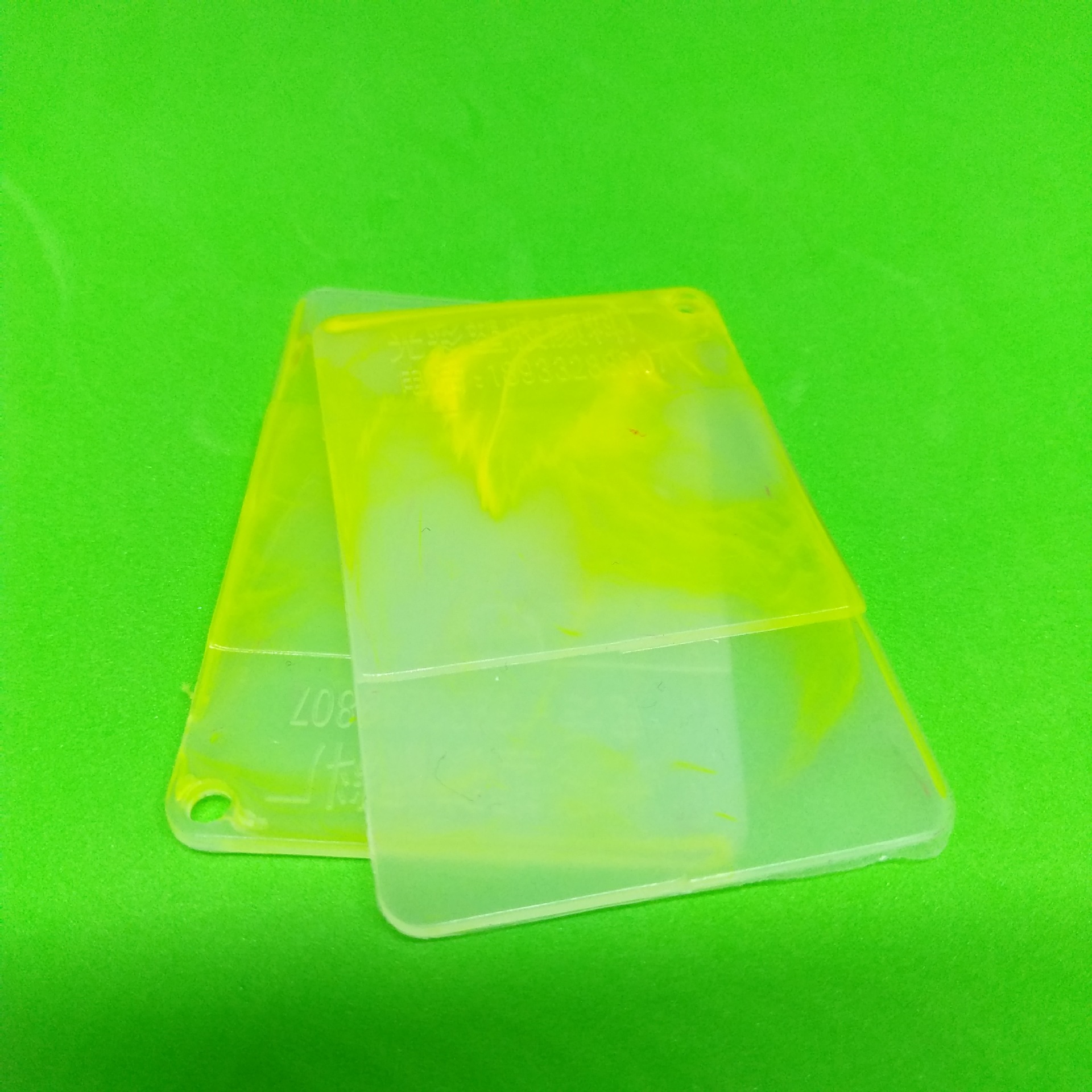 透明彩纹粉ABS,PP仿大理石流纹色母双色化妆品塑胶制品