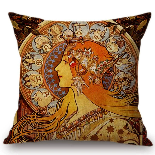 Декоративная подушка (Ван Гог) 45×45 см, съёмная наволочка с художественным принтом, абстрактный дизайн
