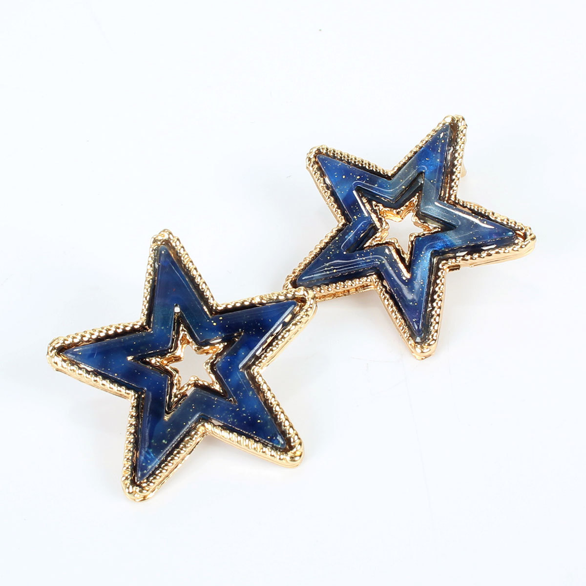 Retro Ear Jewelry Pentagram Star Acetate Plate Fashion Simple Earrings display picture 6