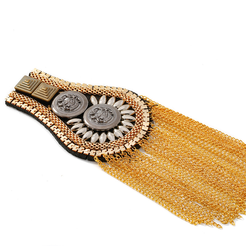 personality Trend fashion U.S. and European catwalks Metal tassels manual Epaulette Manufactor Direct selling Clothing parts clothing Accessories