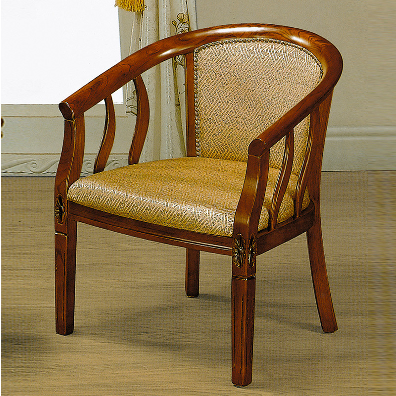 代尔立酒店家具 宾馆会所围椅茶几三件套 洽谈桌椅 实木椅子 茶几