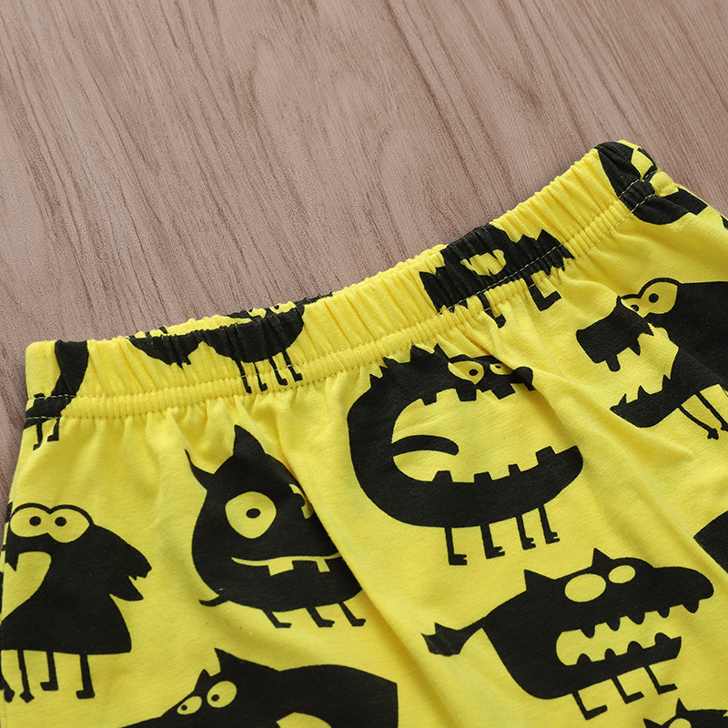 Baby Cotton Pants - Monster Print