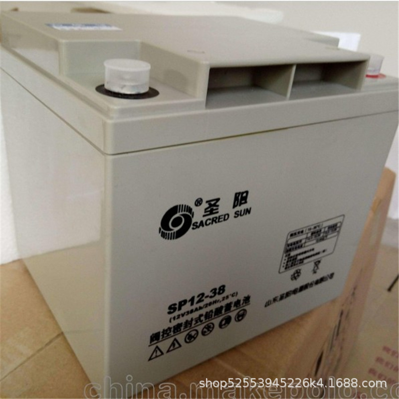 代理圣阳蓄电池SP12-38 出厂报价 圣阳12v38ah免维护消防电源