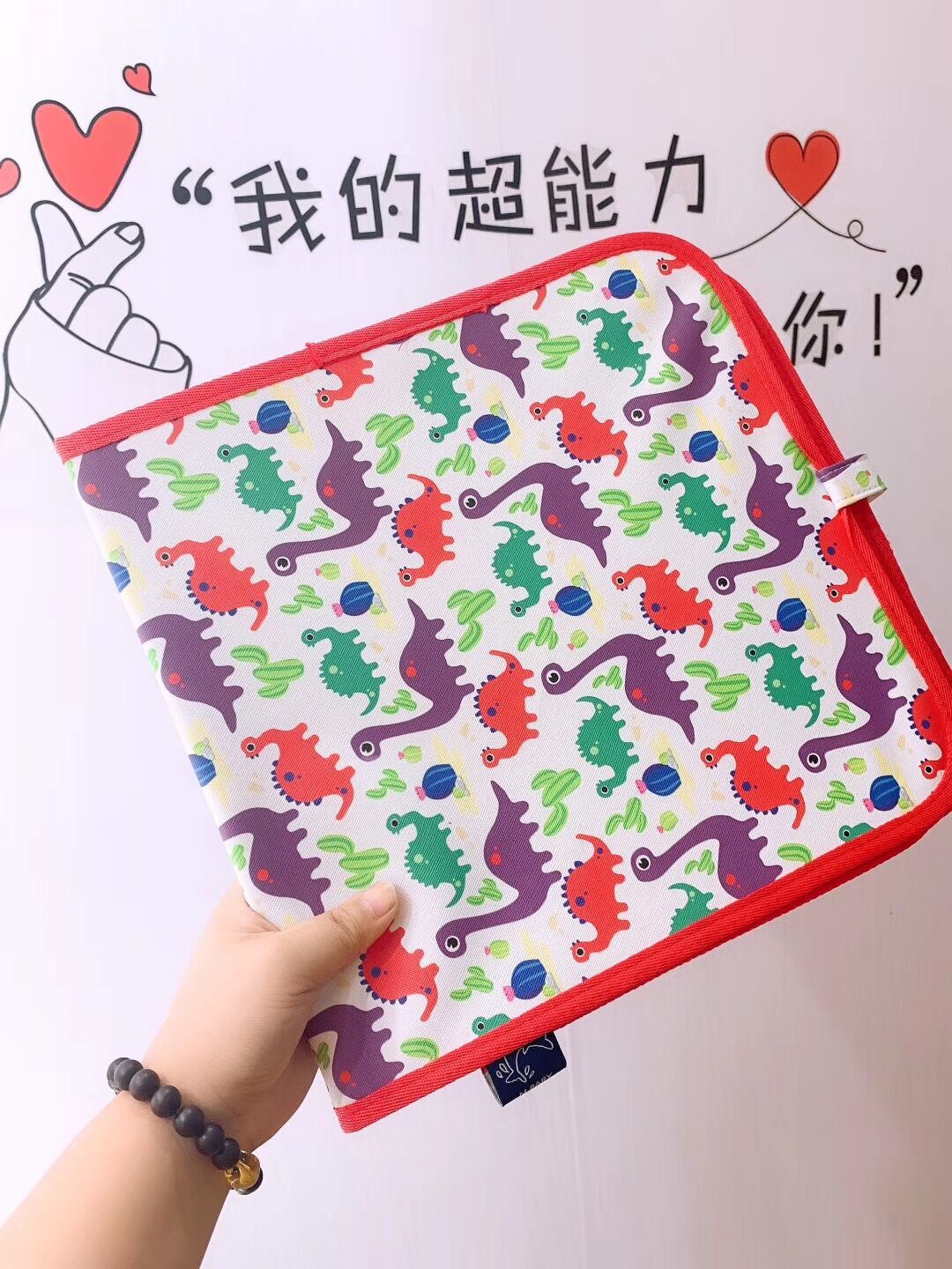 儿童便携式万次涂鸦书红恐龙涂鸦书彩虹绘画本独角兽画板|ms