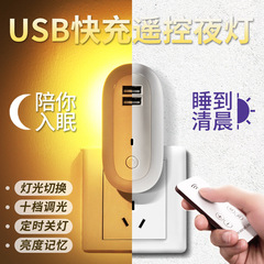 Oval remote control LED wall light with 2A dual USB mobile phone charger interface simple led wall light USB night light