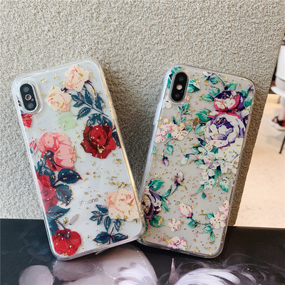 For Samsung S10/S10P Explosive money Through Gold Drip glue Mobile phone shell Samsung NOTE8/9/S9 Full wrap