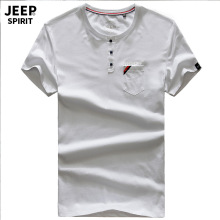 JEEP吉普时尚男装夏季新款简约圆领休闲T恤男短袖T恤衫3938