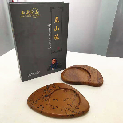 批發曲阜特産 天然尼山硯台 禮盒裝 文房四寶用品曲阜三寶 禮品