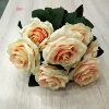 Silk cloth 10 heads French rose simulation flower wedding furnishings decorative flower bouquet vase simulation flower decorative flower