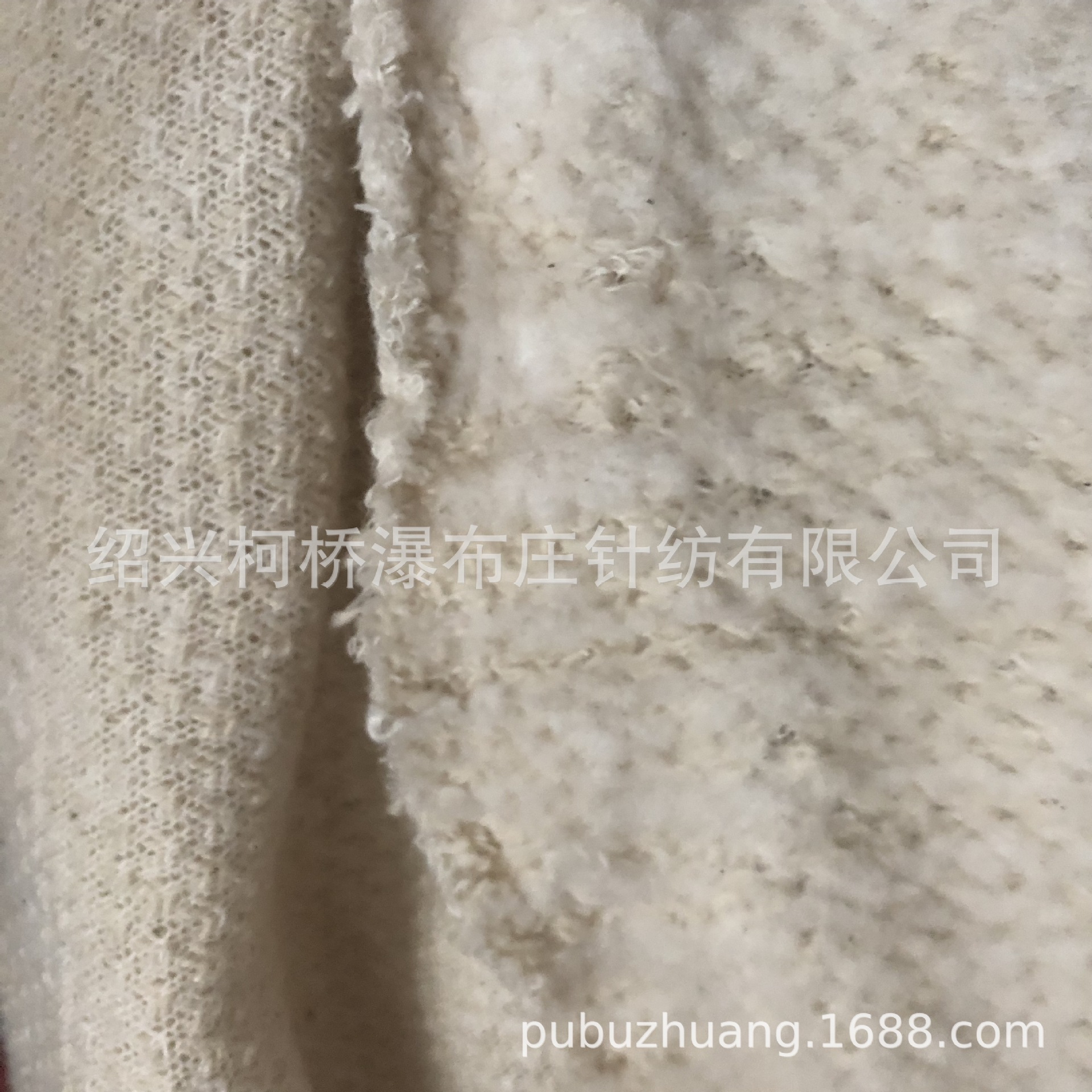 厂家直销针织60%涤纶40%棉高档竹节大肚纱起毛布