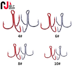 HENGJIA High Carbon Three-Prong Hook Fishing Three-Prong Hook Box Packaging Lure Three-Anchored Hook Three-Prong Hook 20PCS per Box