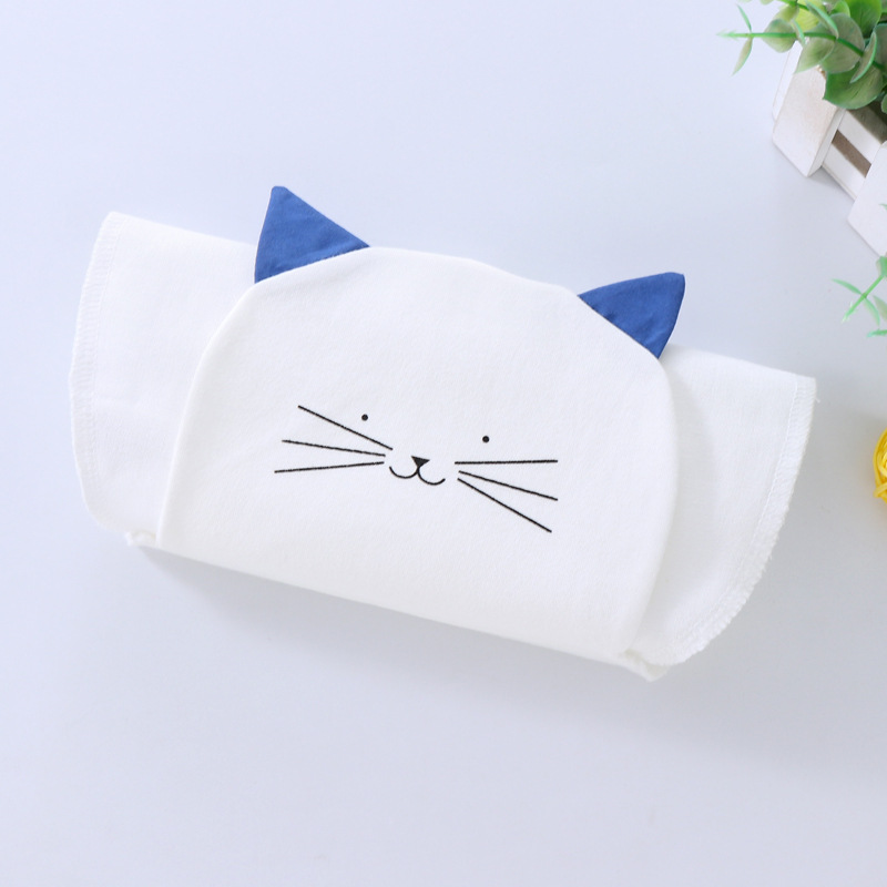 Baby Back Support Towel, Infant Cartoon Cotton Back Support Towel, Gauze Sweat-Absorbent Towel for Kids, Children's Sweat Towel, Kindergarten Sweat-Proof Towel