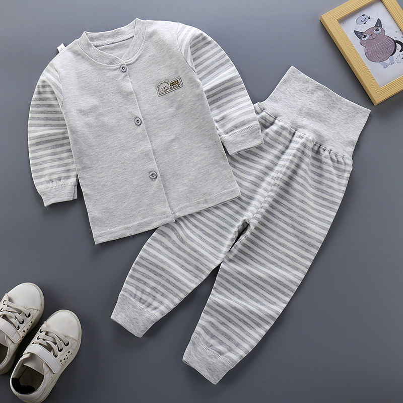 高腰彩棉-灰色小熊头