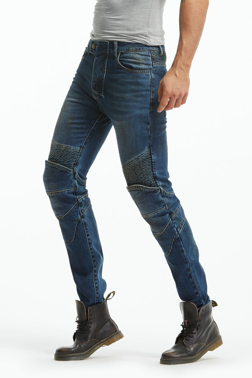 LOONG BIKER equipo de la motocicleta pantalones vaqueros rectos de los hombres de la motocicleta pantalones anti-caída off-road racing pantalones de montar