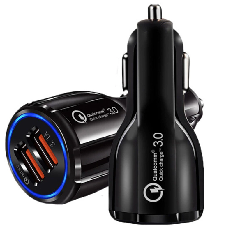 Новый QC3 0 автомобильное зарядное устройство с двумя USB QC3.0 автомобильное зарядное устройство 3.1A автомобильное зарядное устройство