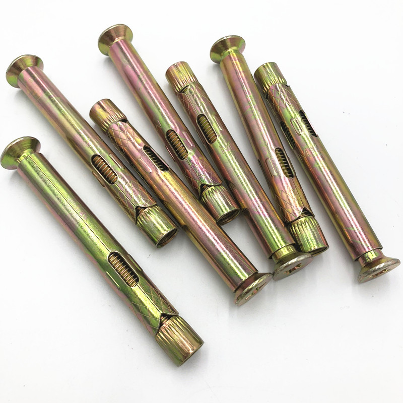 厂家直销国标地板膨胀 沉头十字拉爆 彩锌带孔内膨胀 现货