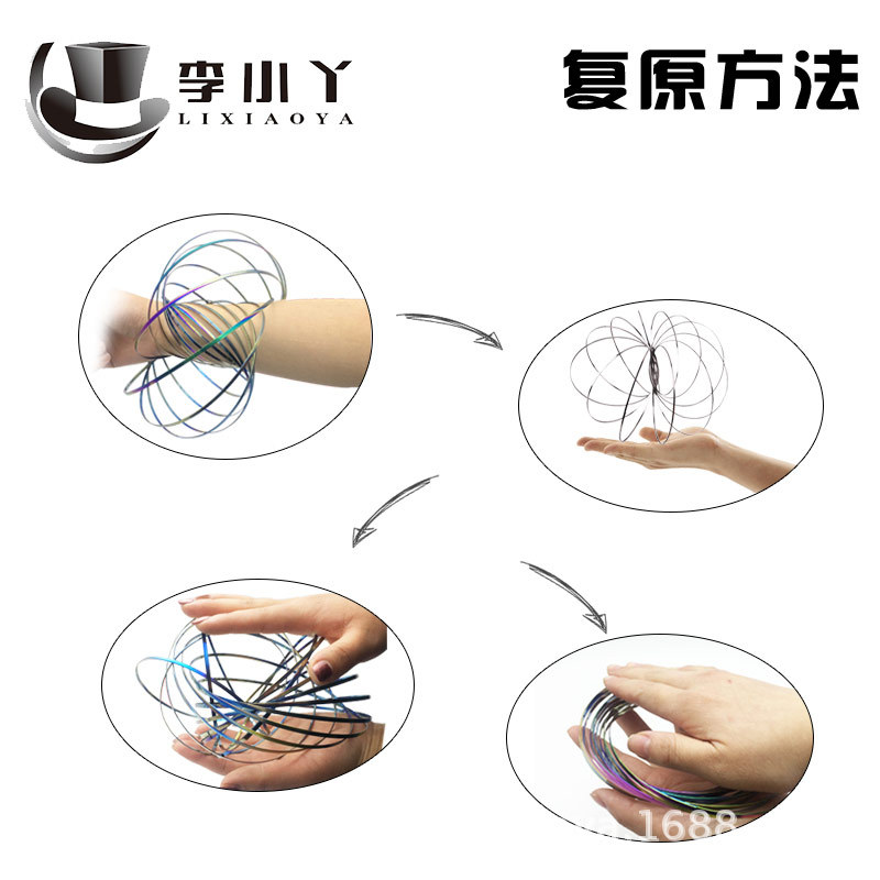 Flujo de fluidos 3D Acero inoxidable pulsera mágica descompresión accesorios juguetes creativos 304 material