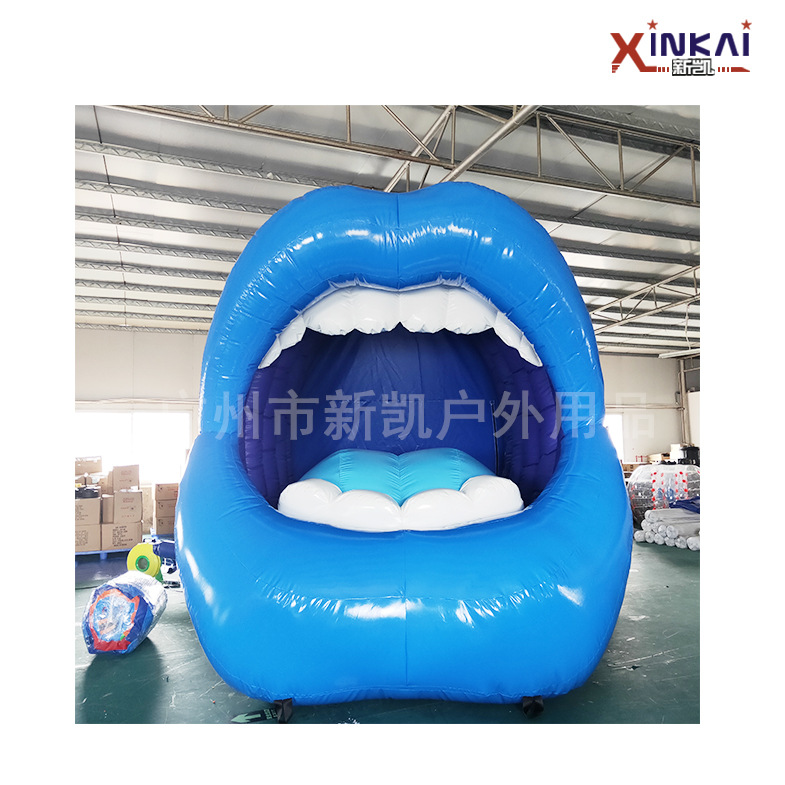 厂家定制多造型创意道具充气模型 商业推广宣传展览仿真充气嘴唇