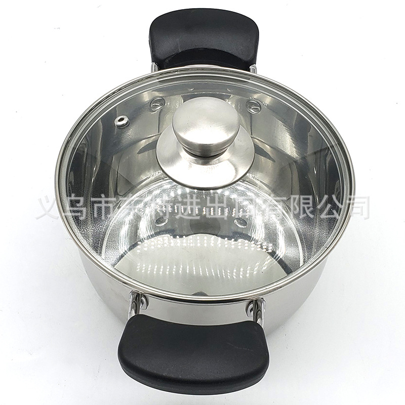 Factory direct sales of 4-piece sets of stainless steel soup POTS, 18-24cm sets, for export. Household multi-purpose soup POTS and gift POTS detail image 6