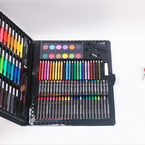 150 brush set children's painting stationery art oil pastel tools watercolor pen crayon pencil graffiti gift box