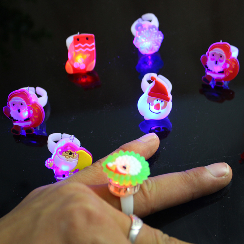新款圣诞节热卖发光戒指led闪光软胶南瓜手指灯 创意指环儿童玩具