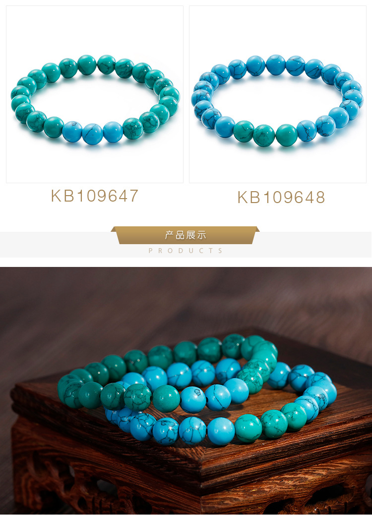 Vintage Diy Bracelet Turquoise Bracelet Trendy Fashion European And American Style Personality Buddha Beads Men And Women Popular Bracelet One Piece Dropshipping display picture 2