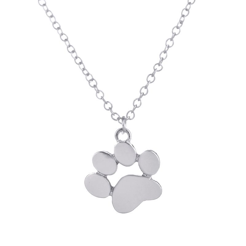 Cute Paw Print Copper Pendant Necklace 1 Piece