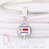 Nydila Panjia S925 Silver Bead 19 Summer Costa National Flag Pendant