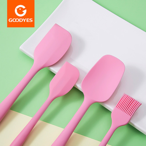 Integrated silicone spatula oil brush spatula cake cream mixing spatula baking tool set factory direct supply wholesale