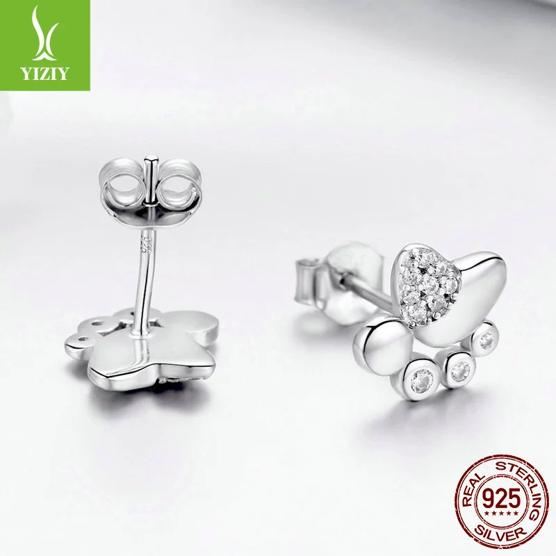Print hands and feet, творческие милые сережки, новая коллекция, образец серебра 925
