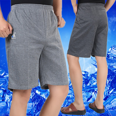 中老年短褲男夏季薄款寬松大碼中年爸爸運動五分褲老人松緊大褲衩