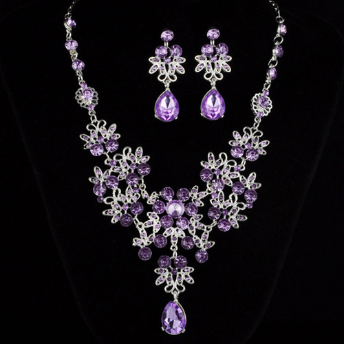 Jewelry Bridal Jewelry Butterfly Large Water Drop Necklace Earring Set Wedding Jewelry Wedding Gauze Accessories