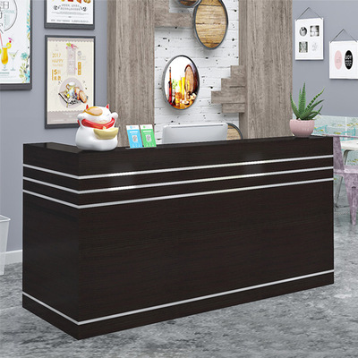 定制转角收银台公司前台柜台吧台服装店奶茶店酒店饭店接待维修台|ms