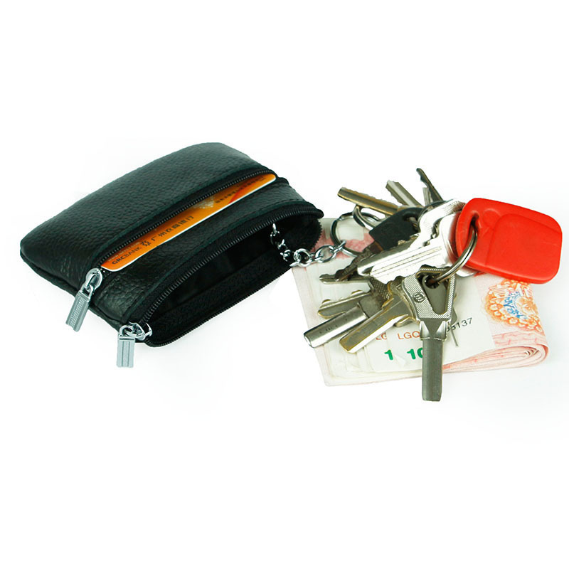 现货迷你直销厂家头层牛皮韩版可爱硬币分销收纳袋零头层牛皮 银