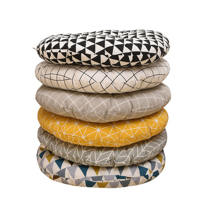 微瑕疵办公室垫子 餐椅垫椅子坐垫 民族风情圆形棉麻加厚蒲团垫|ms