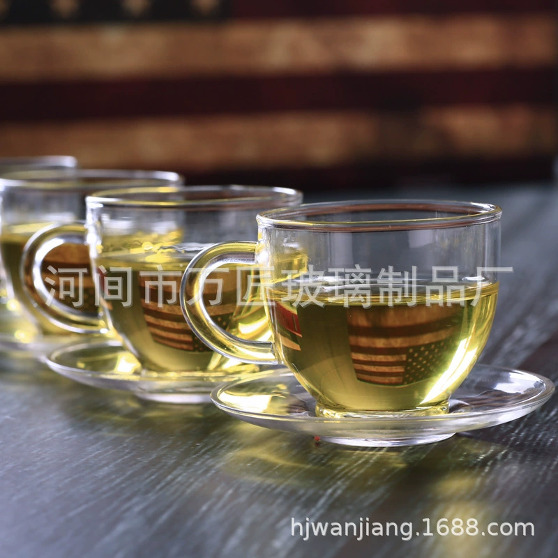 Transparent glass flavored tea, tea cup, creative cute tea set with accessories