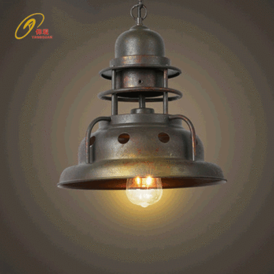 厂家直销酒吧吧台复古工业风吊灯批发咖啡厅铁艺室内LED创意吊灯|ms