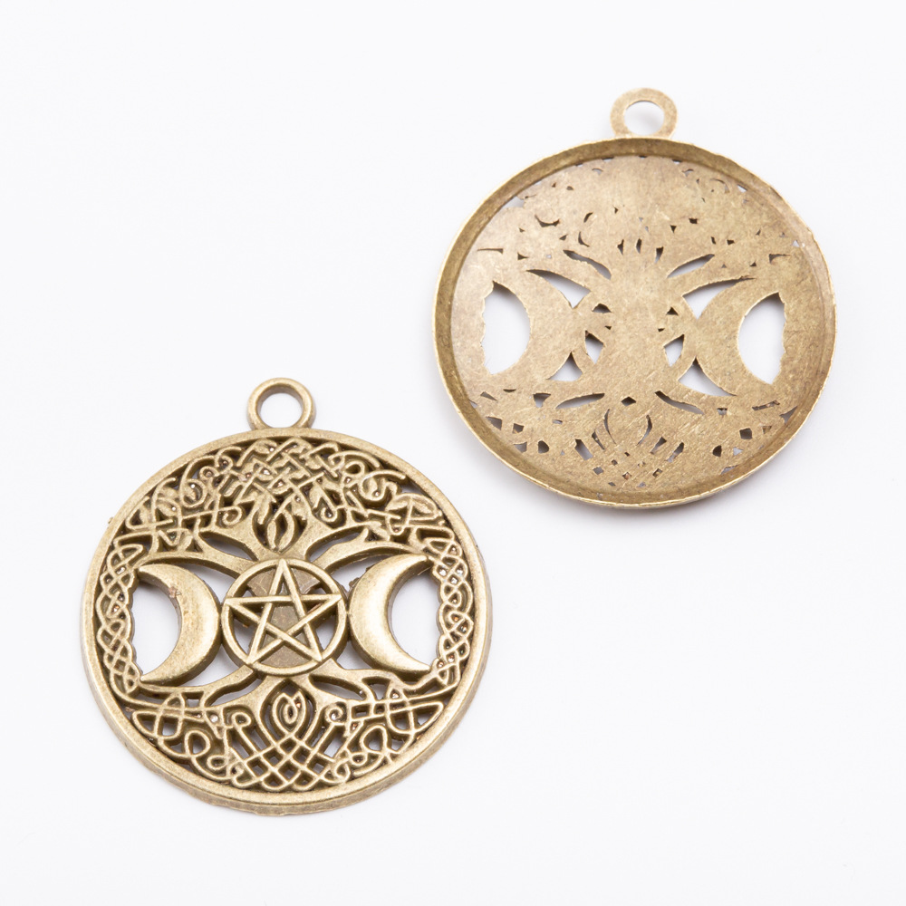 Plating Design Alloy Star Moon Tree Pendant DIY Jewelry Accessories