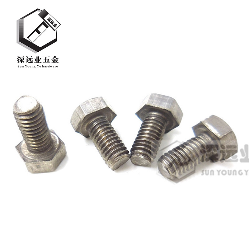 Gr1/Gr2纯钛外六角螺丝/TA1/TA2钛螺丝/电镀行业钛螺丝M5-M12