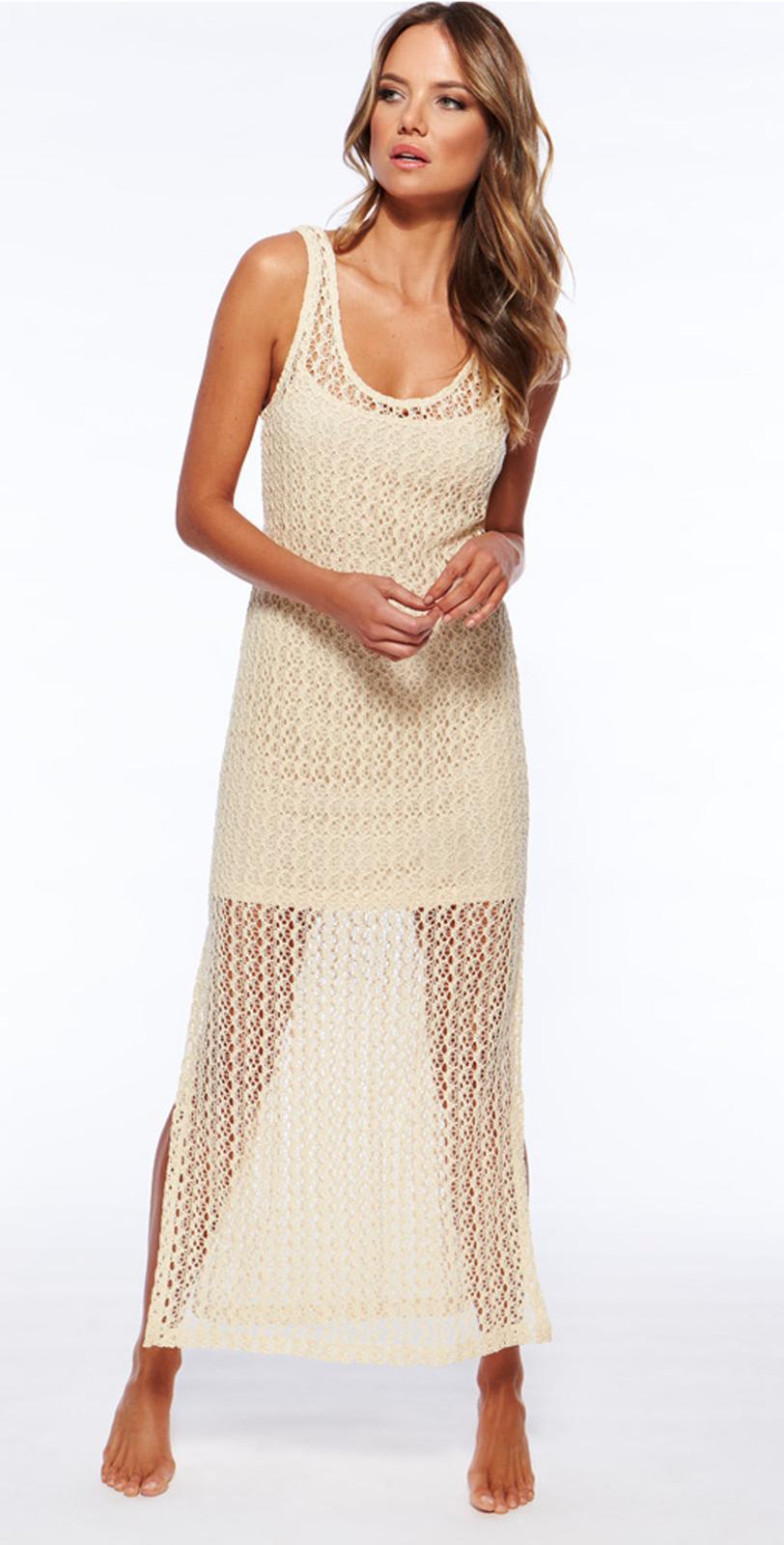 mesh hollow beach dress  NSYF47043