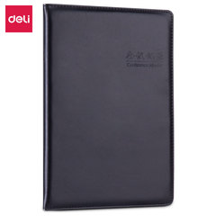 Deli/Gettable Office Stationery Meeting Notebook, Leather-Faced Notebook, Model 7949 Notebook, Hard-Covered Notebook, 16 Pages