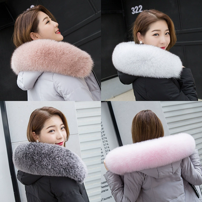 Пуховик с воротником из натурального меха лисы, шапка-полоска, универсальный цветной меховой шарф, Женская Одиночная покупка, супер воротник из меха енота