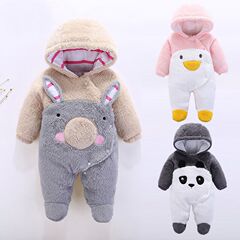 嬰兒連體衣服秋冬季0歲3個月1男女寶寶冬裝6新生兒衣服加厚外出服