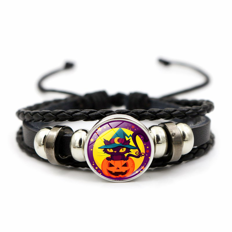 Bracciale con perline tema halloween gioiello in metallo_voghion.com