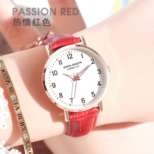 Xiaoya new ladies watch ins style Korean style simple temperament non-mechanical watch 1313 leather order