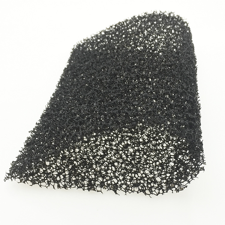 30ppi开孔爆破网状过滤棉空压机聚氨酯网孔过滤海绵黑色棉 10mm厚