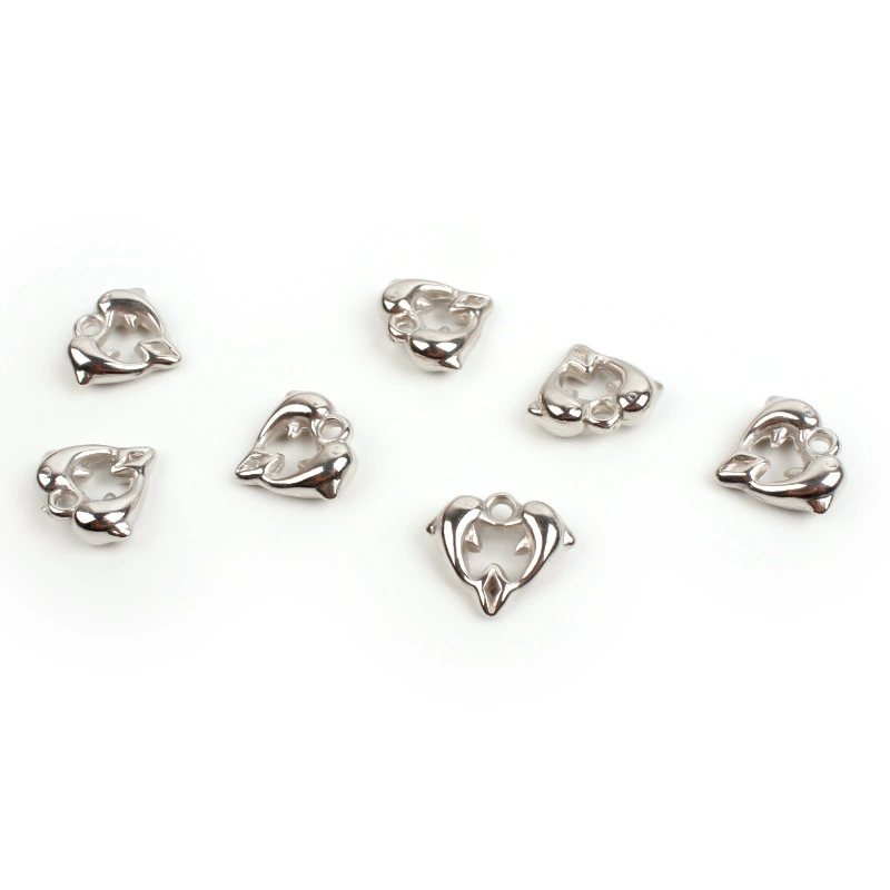 600 pieces/bag electroplated silver gun color Pisces DIY beaded material jewelry accessories CCB loose beads