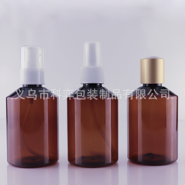 200ML斜肩喷雾瓶棕色喷瓶纯露化妆水瓶爽肤水细雾塑料瓶跨境热销