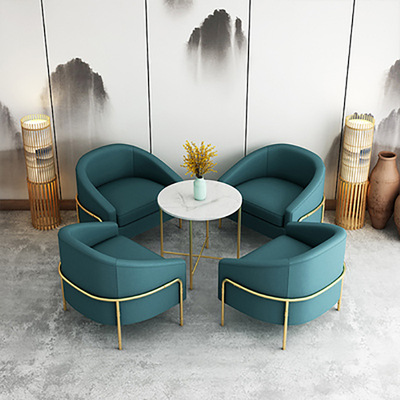 Northern Europe Simplicity Iron art sofa cassette a living room backrest leisure time Tables and chairs tea table combination balcony bedroom Double sofa